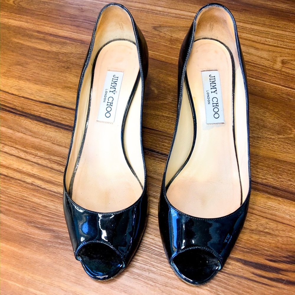 Jimmy Choo- Kitten Heel - Peep Toe- 37.5